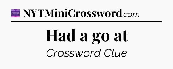 Had a go at - Thomas Joseph Crossword