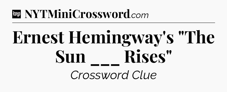 Ernest Hemingway's 