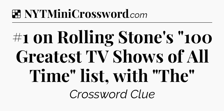 Solution: #1 on Rolling Stone's 