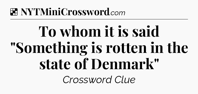 Solution: To whom it is said 