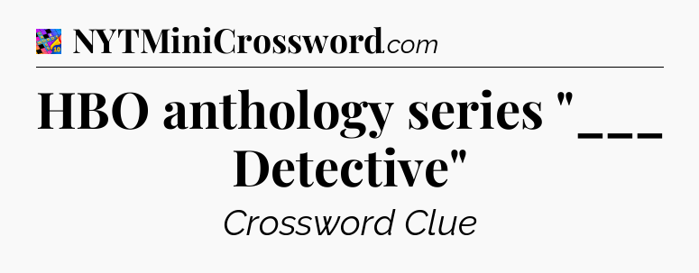 HBO anthology series 