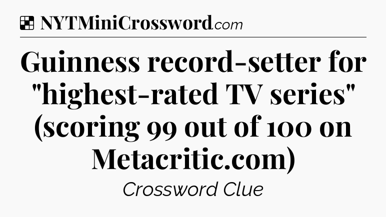 Solution: Guinness record-setter for 