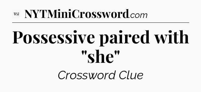 Possessive paired with 