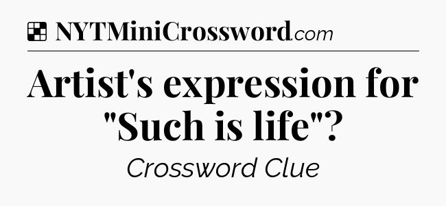 Solution: Artist's expression for 