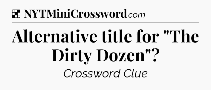 Solution: Alternative title for 