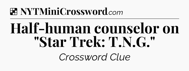 Solution: Half-human counselor on 