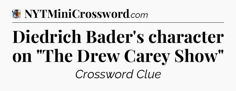 Diedrich Bader's character on 