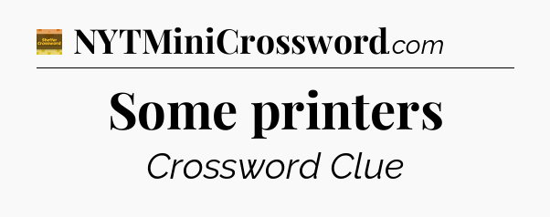 Some printers - Eugene Sheffer Crossword