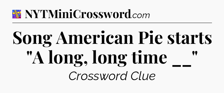 Song American Pie starts 