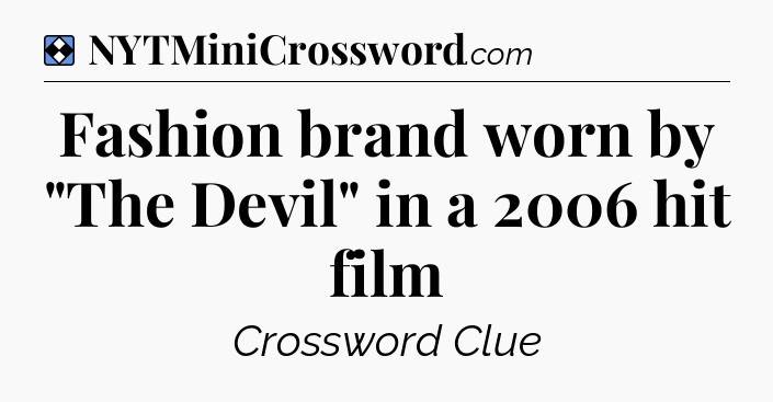 Solution: Fashion brand worn by 