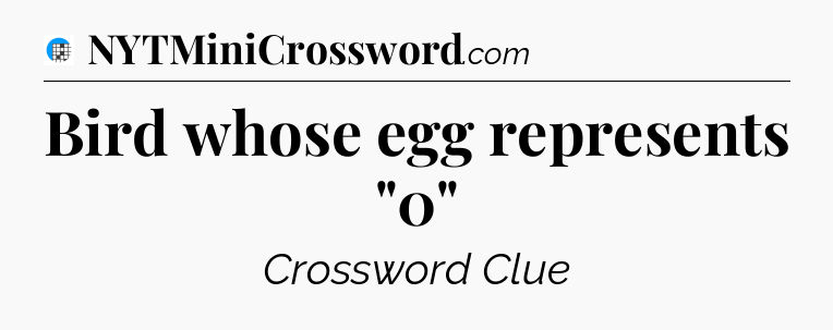 Bird whose egg represents 