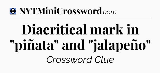 Solution: Diacritical mark in 