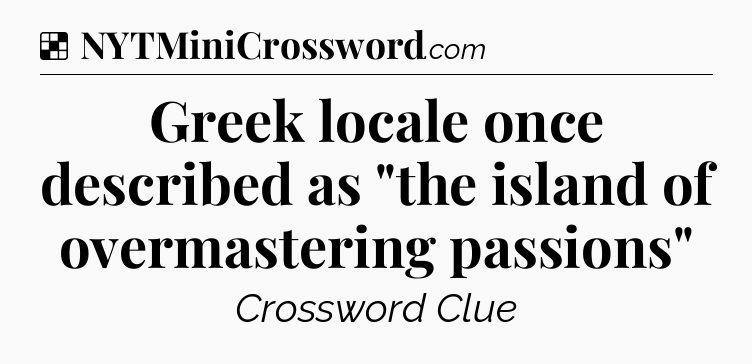 Solution: Greek locale once described as 