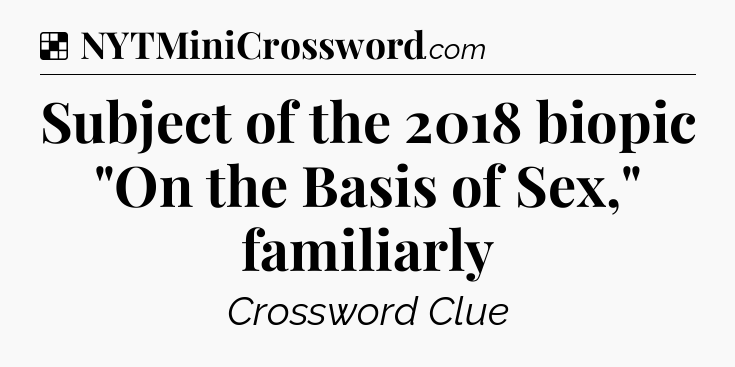 Solution: Subject of the 2018 biopic 