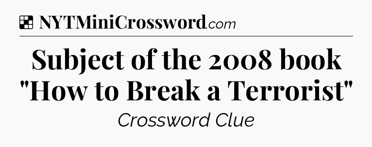 Solution: Subject of the 2008 book 