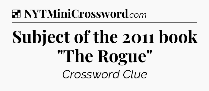 Solution: Subject of the 2011 book 