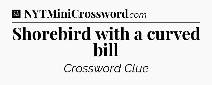 Shorebird with a curved bill - LA Times Crossword
