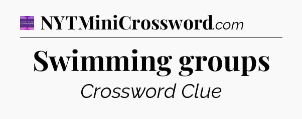 Swimming groups - Thomas Joseph Crossword