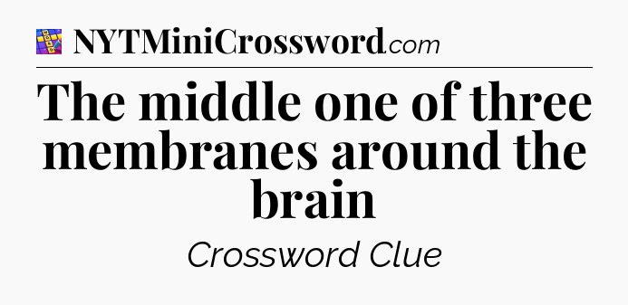 The middle one of three membranes around the brain Codycross