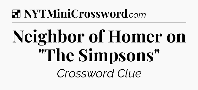 Solution: Neighbor of Homer on 