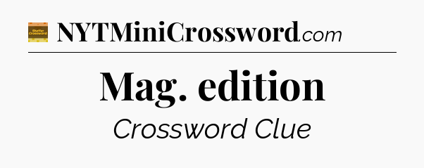 Mag. edition - Eugene Sheffer Crossword
