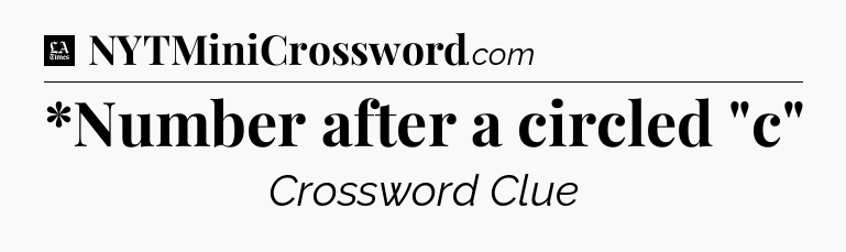 *Number after a circled 