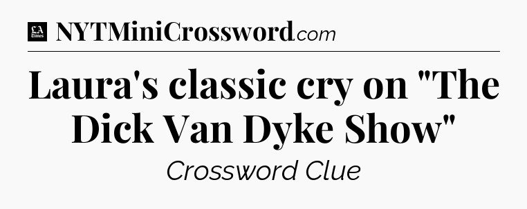 Laura's classic cry on 