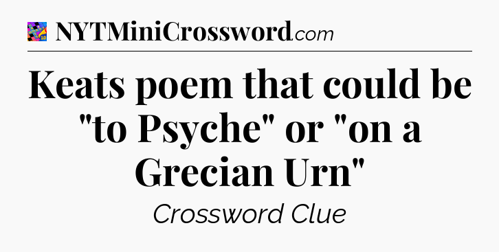 Keats poem that could be 