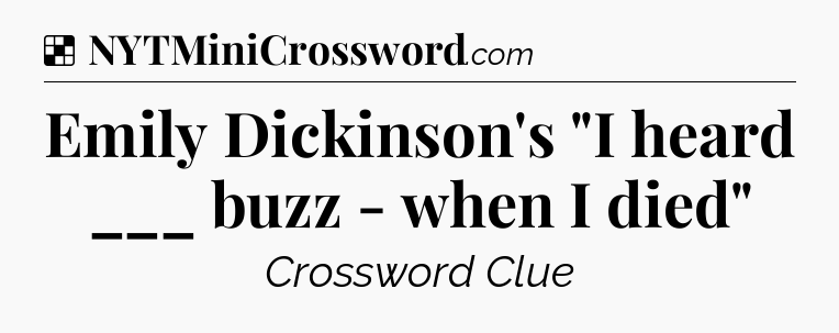 Solution: Emily Dickinson's 