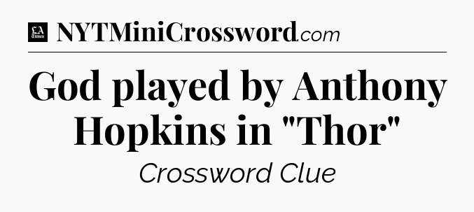 God played by Anthony Hopkins in 