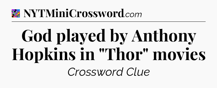 God played by Anthony Hopkins in 