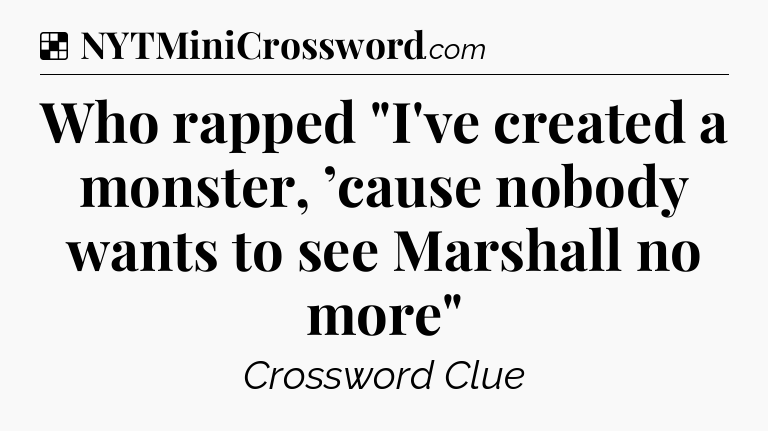 Solution: Who rapped 