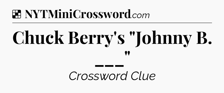 Solution: Chuck Berry's 