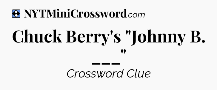 Solution: Chuck Berry's 