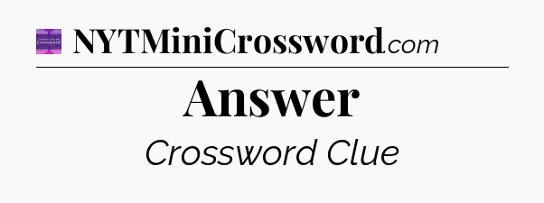 Answer - Thomas Joseph Crossword
