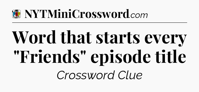 Word that starts every 