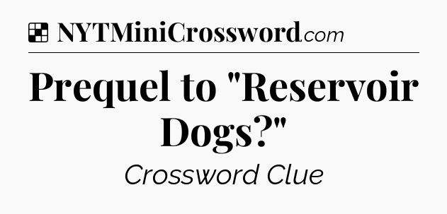 Solution: Prequel to 