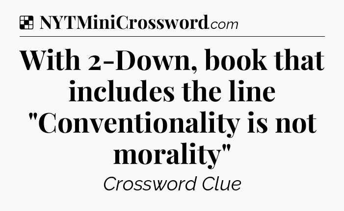 Solution: With 2-Down, book that includes the line 