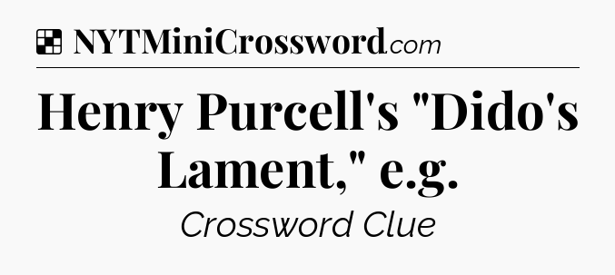 Solution: Henry Purcell's 