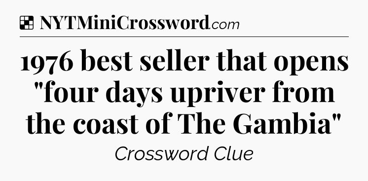 Solution: 1976 best seller that opens 