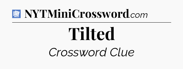 Tilted Puzzle Page Crossword Clue
