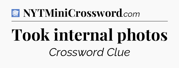 Took internal photos Puzzle Page Crossword Clue
