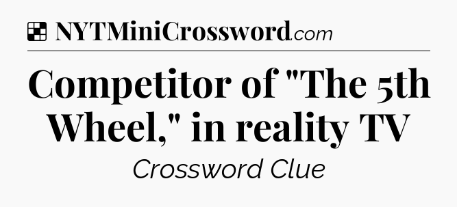 Solution: Competitor of 