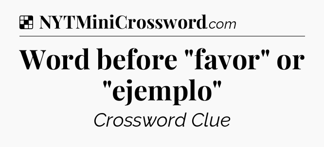 Solution: Word before 