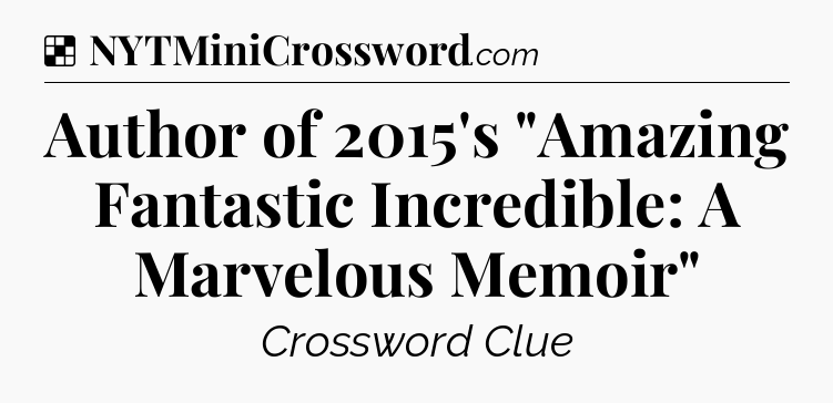 Solution: Author of 2015's 