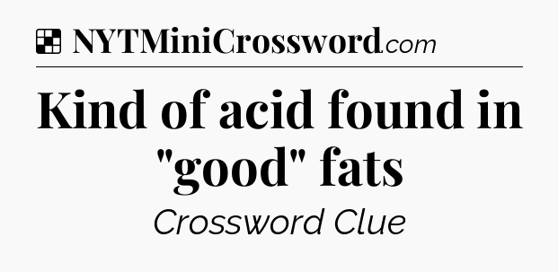 Solution: Kind of acid found in 