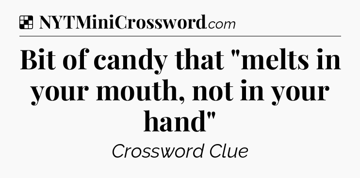 Solution: Bit of candy that 