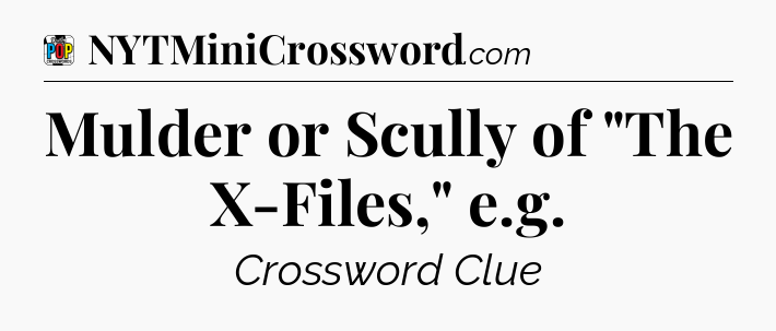 Mulder or Scully of 