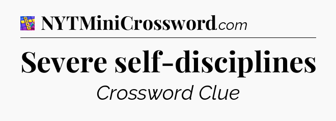 Severe self-disciplines Codycross