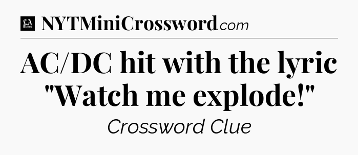 AC/DC hit with the lyric 